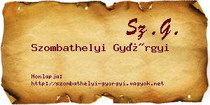 Szombathelyi Györgyi névjegykártya