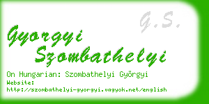gyorgyi szombathelyi business card