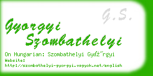 gyorgyi szombathelyi business card